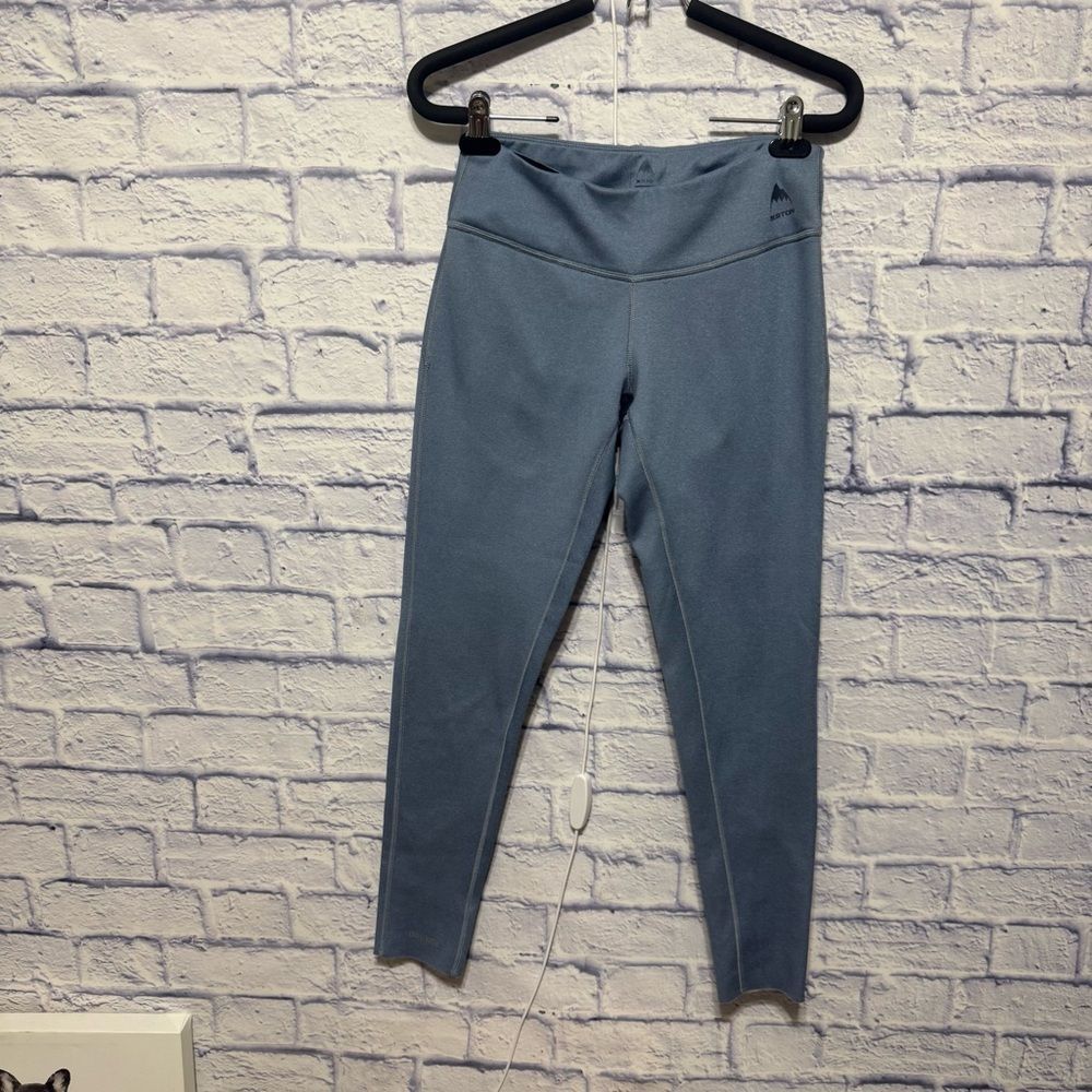 Burton dry ride fleece lined base layer pants size XS blue